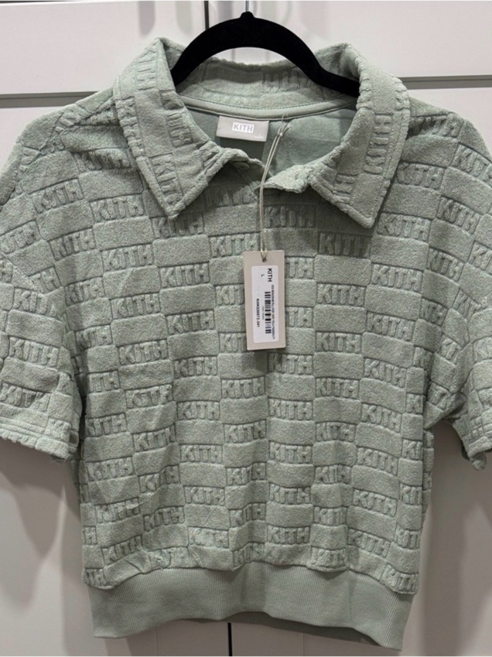 Kith Kids Short-Sleeve Textured Polo in Mint